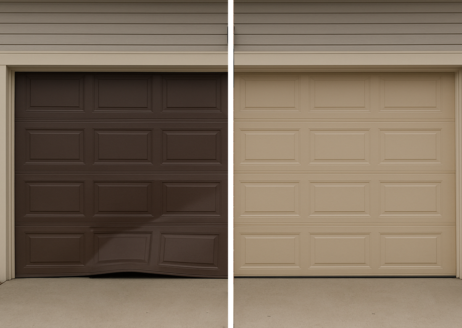 Before: Stuck door – After: Smooth operation