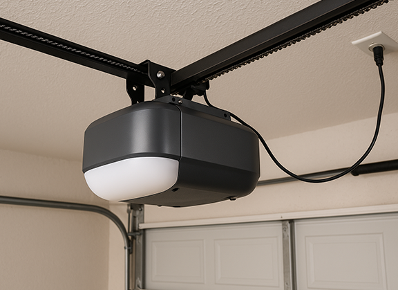 Modern Garage Door Opener Installed on Ceiling